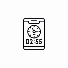 time clock icon sign vector