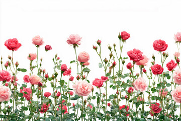 Elegant Garden Roses in Bloom