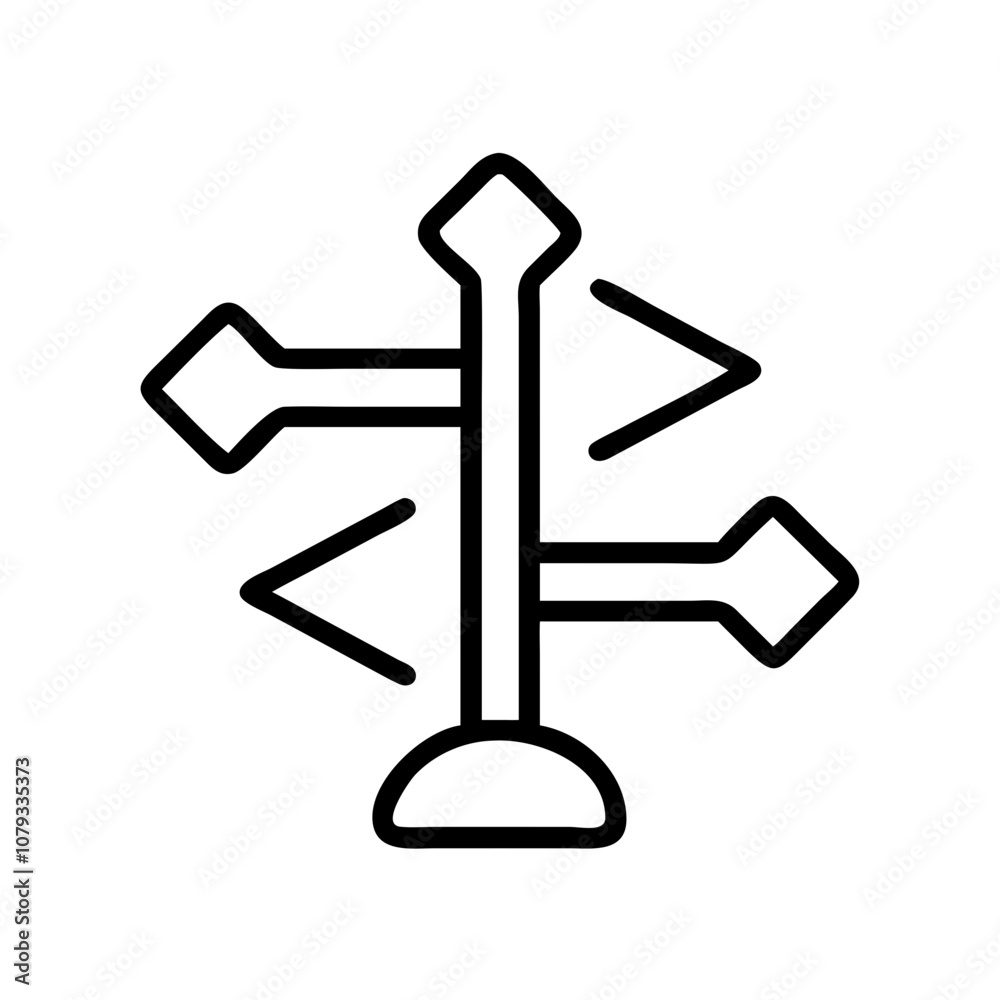 Poster direction arrows vector icon representing movement and navigation in various orientations for graphi
