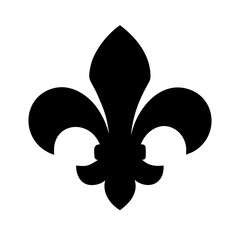 A detailed vector icon representing the fleur de lis symbol, widely associated with French heritage and culture, conveying elegance and historical significance in design