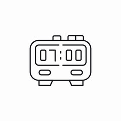 digital alarm clock icon sign vector
