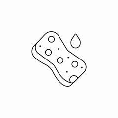 sponge wet icon sign vector