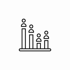 vote members statistics levels icon sign vector