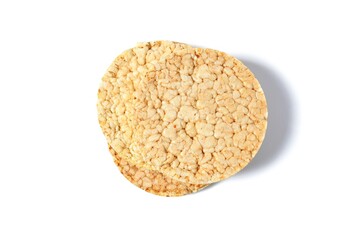 Round rice cakes isolated on white  background