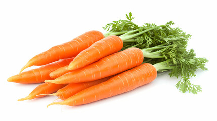 Vibrant orange organic carrots gathered in a bunch, straight from the garden. Organic. Illustration