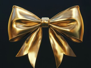 Gold bow and ribbon