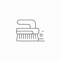 floor cleaning brush icon sign vector