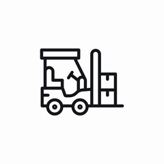 warehouse forklift icon sign vector