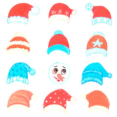 set of santa hats