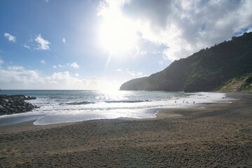 wide beach under the sun