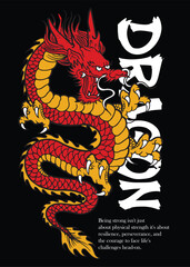 chinese dragon with background