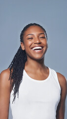 portrait black model with dreadlocks