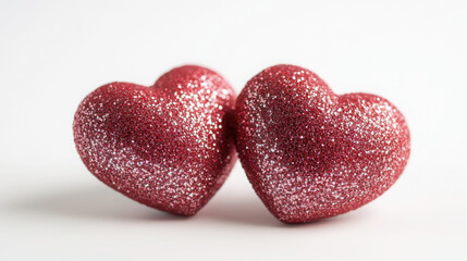 Valentine's day glitter heart card design for romantic occasions