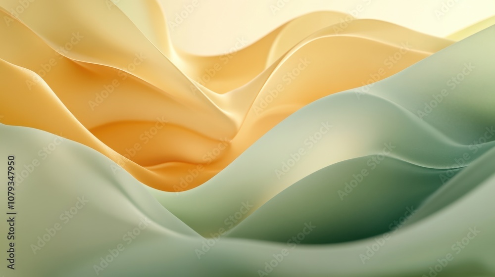 Poster colorful fabric with waves and folds, creating a dynamic and abstract pattern