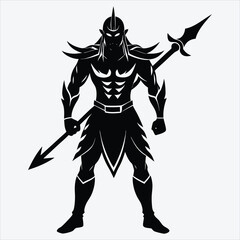Nonviolent Warrior, Vector White background illustration, Generative Ai