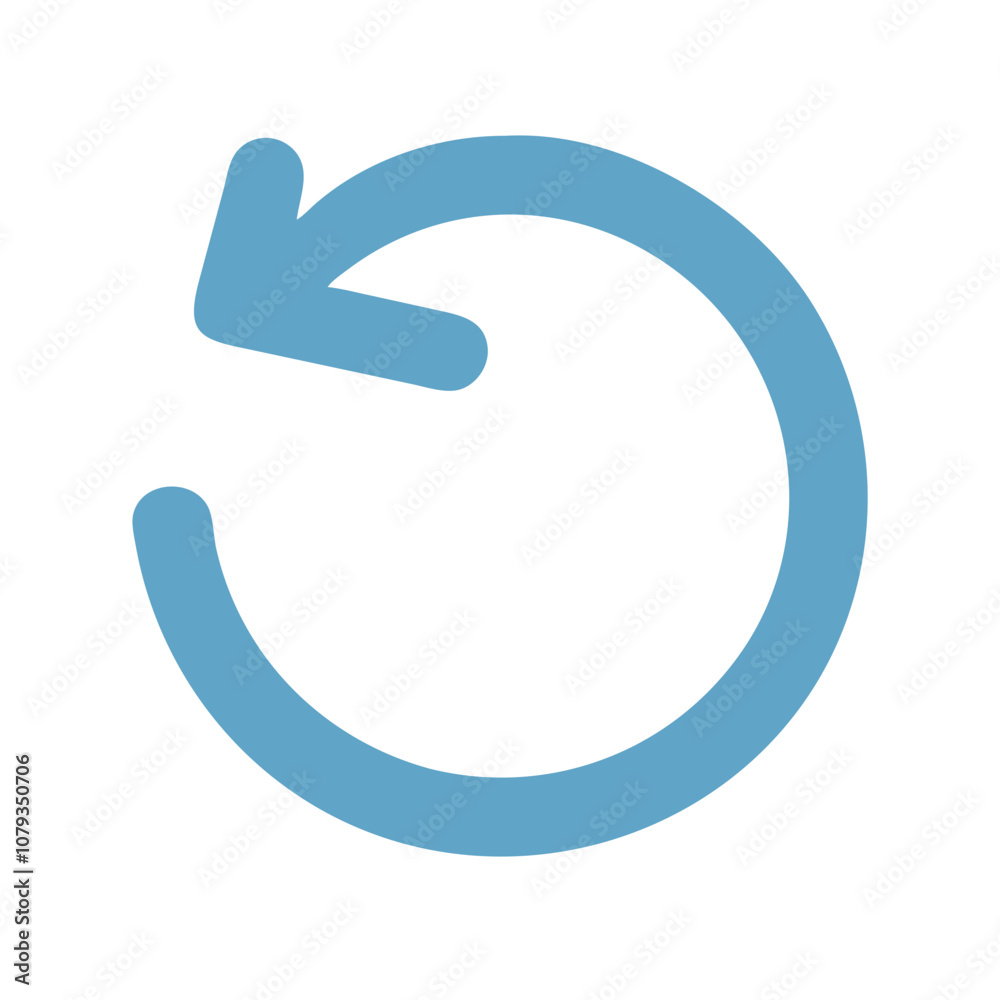 Poster a vector icon showcasing a refresh arrow symbol representing reloading, updating, and restarting pro