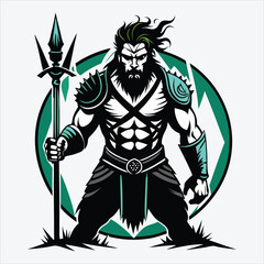 Nonviolent Warrior, Vector White background illustration, Generative Ai