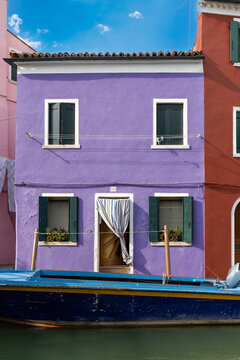 Colorful houses in Burano, Venice