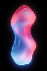 Abstract Art with Bright Curved Forms