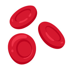Vector set of red blood cells or erythrocytes	