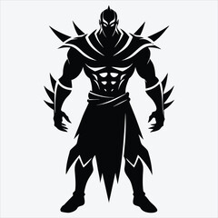 Fototapeta premium Nonviolent Warrior, Vector White background illustration, Generative Ai