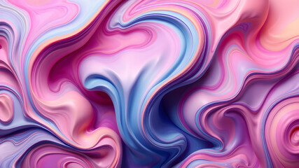Obraz premium Vibrant swirling fluid shapes with abstract background. Generative AI