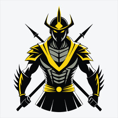 Nonviolent Warrior, Vector White background illustration, Generative Ai