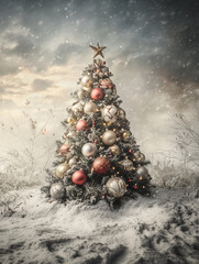 Świątecznie ubrana choinka 