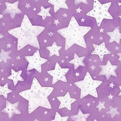 Obraz premium Stars watercolor seamless pattern illustration for kids