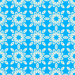 Icy Bloom: Azure Harmony in Geometric Forms