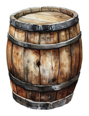Obraz premium PNG Barrel in sunlight on a flat surface