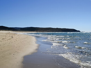 Galician beach landscape, Galicia, Spain. Do Rostro beach.