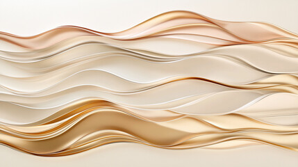 Obraz premium Illustration Abstraite de Vagues en Métal Poli