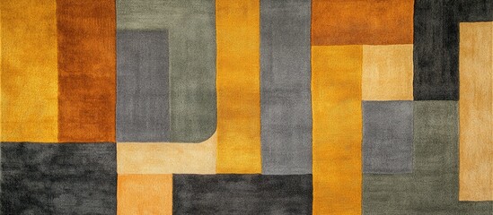 Fototapeta premium Handcrafted modern woolen carpet featuring varied pile heights ideal for contemporary interior decor