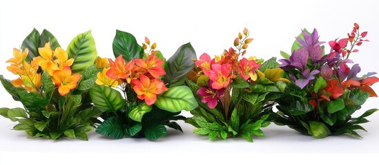 Lifelike indoor artificial plants with vibrant flowers perfect for home decoration and enhancing interior aesthetics
