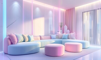 interior design room decoration modern furniture for comfortable room with aesthetic ai generated