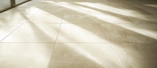 Installation process of ceramic tiles on a floor surface showcasing craftsmanship and home improvement techniques