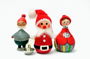 Christmas gnome family isolated on white background