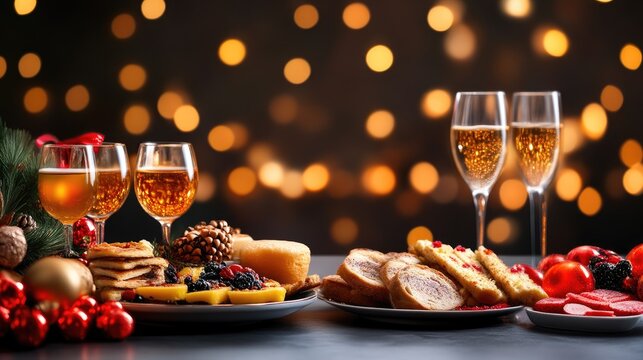 New Year’s Banquet with Appetizers and Main Courses
