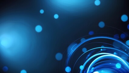 Mesmerizing Blue Gradient Wallpaper with Spherical Light Effects