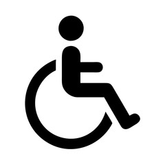 Accessible wheelchair symbol, a vector design representing mobility aids for individuals with disabilities in various environments, promoting inclusivity and awareness