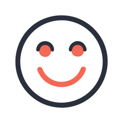Fototapeta premium Vector icon featuring a simple smiley face with cheerful expressions, designed to convey happiness and positivity in various digital contexts and communication platforms