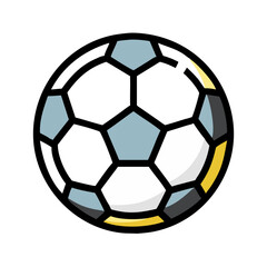 Fototapeta premium A detailed vector icon of a classic soccer ball featuring pentagonal and hexagonal panels, perfect for sports-themed designs and related activities