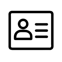 Vector icon depicting a user profile design, suitable for representing user accounts or personal identification in digital applications and web interfaces
