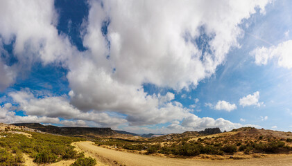Panoramic view of the rivers and Andes of Pampachiri in Andahuaylas. Peru