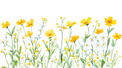Fototapeta premium yellow and white tulips