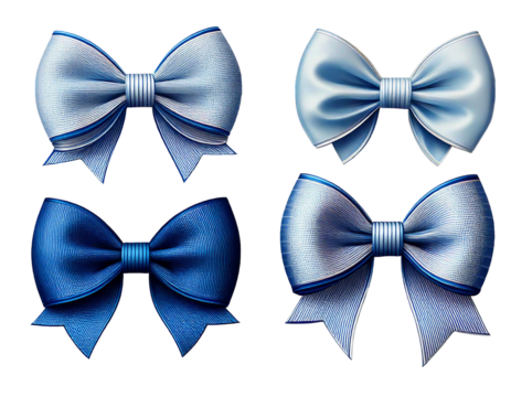 blau & weiße Geschenkschleifen / blue & white gift bows / ribbon