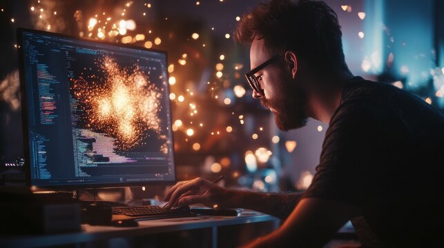 Dedicated Programmer at Work