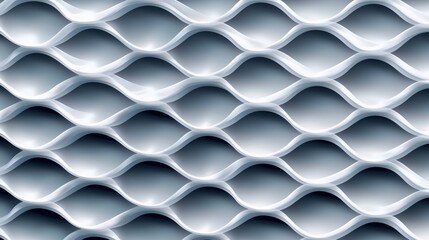 Abstract repeating pattern of smooth, interlocking wave-like shapes in grayscale tones, creating a modern, structured, and minimalist texture.