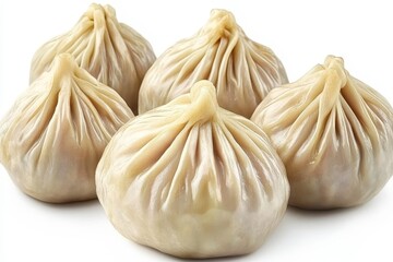 Obraz premium Crispy Dumplings on White Background